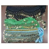 Coin Belly Dancing Skirts w/ Cymbal Bells