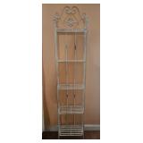 Shabby Chic Cream Ivory Foldable Metal Shelf