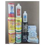 Misc Lot Of Disinfectant Wipes & Rubbing Alcohol