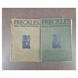 2 Vtg Freckles Books by Gene Stratton-Porter