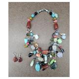Fourth Daughter Confetti Genuine Stone Necklace