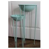 2 Mint Green Plant Holders