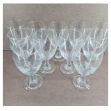 11pc. Clear Glass Wine Glasses