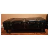 Faux Leather Padded Seat Storage Bench