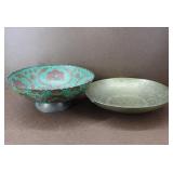 Brass & Enamel Hand Painted Brass Bowls