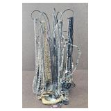 Metal Jewelry Display Stand w/ Misc. Necklaces