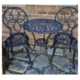Iron Patio Table & 2 Chairs