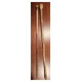 2 Vtg Wooden Walking Canes