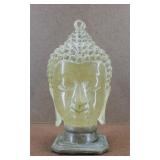 9" Glass Buddha Meditation Buddha Head Statue