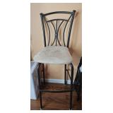 Black & Tan Swivel Bar Stool