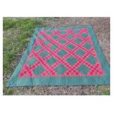 American Summer Quilt 87x86" Machine Sewn