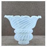 Opalescent Swirl Ruffle Edge Shade - glass