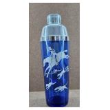 Vtg Hazel Atlas Cobalt Hunt Cocktail Shaker