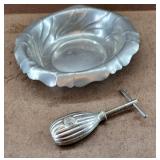 Pewter Bowl & HMQ Nut Cracker