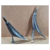 2pc  Vintage Horn Art Pieces