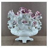 1940s Capodimonte Rose Bouquet Planter