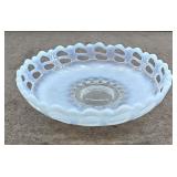 Fenton Opalescent Double Row Lace Basket