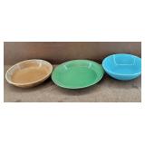 3pc Pottery OvenWare Dishes