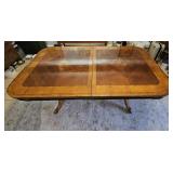 1960s Inlay Pedestal Dining Table