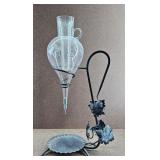 Vtg Italy Crystal Wine Aerator Decanter