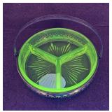 1930 Vaseline Uranium Relish Dish Basket