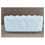 Anchor Hocking Milk Glass Grape & Leaf Dish