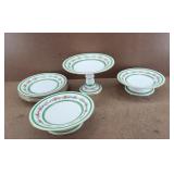 Atq Germany Plates & Pedestal Serving Dishes