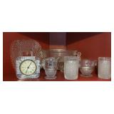 Diamond Point Plate Clear Glass Crystal Collection