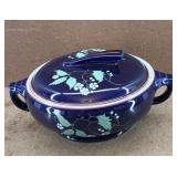 Halls Blue Garden Casserole Pot w/ Lid