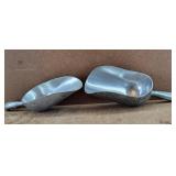 Large Metal Grain / Rice Scoops - set of 2