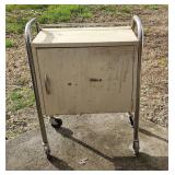 Portable Vtg Metal Cabinet