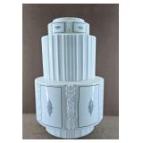 1930s Skyscraper Milk Glass Lamp Shade