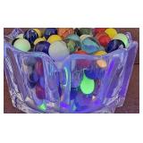 Vintage Marbles in Dish - some GLOW