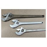 3pc Large Adjustable Wrenches