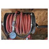 Air Hose on Reel w/ Air Chuck & Pressure Gauge
