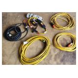 Lot of 4 Heavy Duty Extension Cords & Splitters