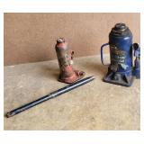 2 Bottle Jacks w/ 1 Handle