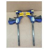 2 Irwin Quick Grip Carpenter Clamps