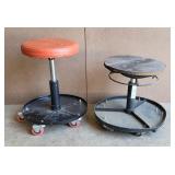 Shop Stools w/ Wheels - set of 2