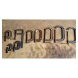 9pc Various Sizes of  Large C Clamps