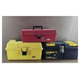 2pc Plano & 1 Stanley Toolboxes - empty