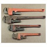 4pc Rigid & Husky Pipe Wrenches