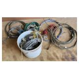 Bucket of Various Cables