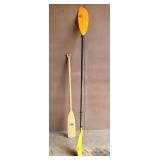 Wooden Boat Oar & Adjustable Kayak Paddle