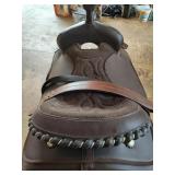 Brown Leather Horse Saddle
