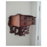 Vintage Carved Small Wall Cabinet
