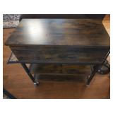 Rolling Side Table with Lift Top - Read