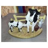 Cast Iron Cows Door Stop