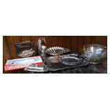 Silver Plate & Glass Pieces