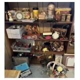 Contents of Shelves- Dï¿½cor, Glass, Yarn+